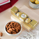 Kundan Rakhi With Nuts and Royal Chocolates