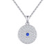 Charming 925 Sterling Silver Rhodium Plated Blue Eye Pendant With Chain
