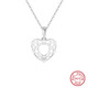 Exquisite 925 Sterling Silver Rhodium Plated  Pendant With Chain