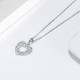 Exquisite 925 Sterling Silver Rhodium Plated  Pendant With Chain
