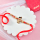Golden Hanuman Rakhi With Colors & Chocolate