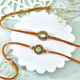 Set of 2 Rakhi with Kaju Katli