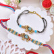 Royal Elephant Rakhi & Bracelet Combo with Baklawa Sweet