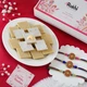 Set of 3 Ethnic Rakhi with Kaju Katli