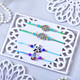 Elegant Meenakari & Kids Character 4pc Family Rakhi Set