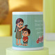 Personalized Photo Mug with Panda Kids Rakhi & Silk Chocolates