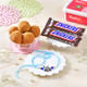 Kids Panda Rakhi With Snickers Chocolates & Besan Laddoo