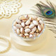 Premium Rudraksha & Clear Crystal Rakhi With Pistachio