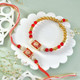 Royal Red Bhaiya Bhabhi Rakhi Set with Dry Fruits Box