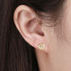 925 Sterling Silver Heart CZ Stud Earrings