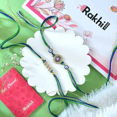 Large Rakhi Set of 2 Vibrant Rakhi For Brother - Rakhi.com.au