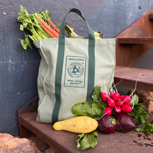Hemp Go Green® 100% Hemp Canvas Heavy Duty Reusable Shopping Bag