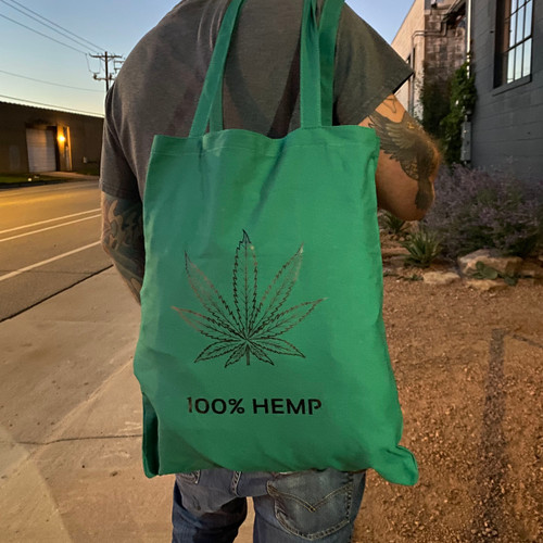 Hemp Go Green® 100% Hemp Tote Bag — Hemp Leaf