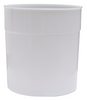 3 Gallon (384 fl. oz.) White HDPE Plastic Round Ice Cream Container