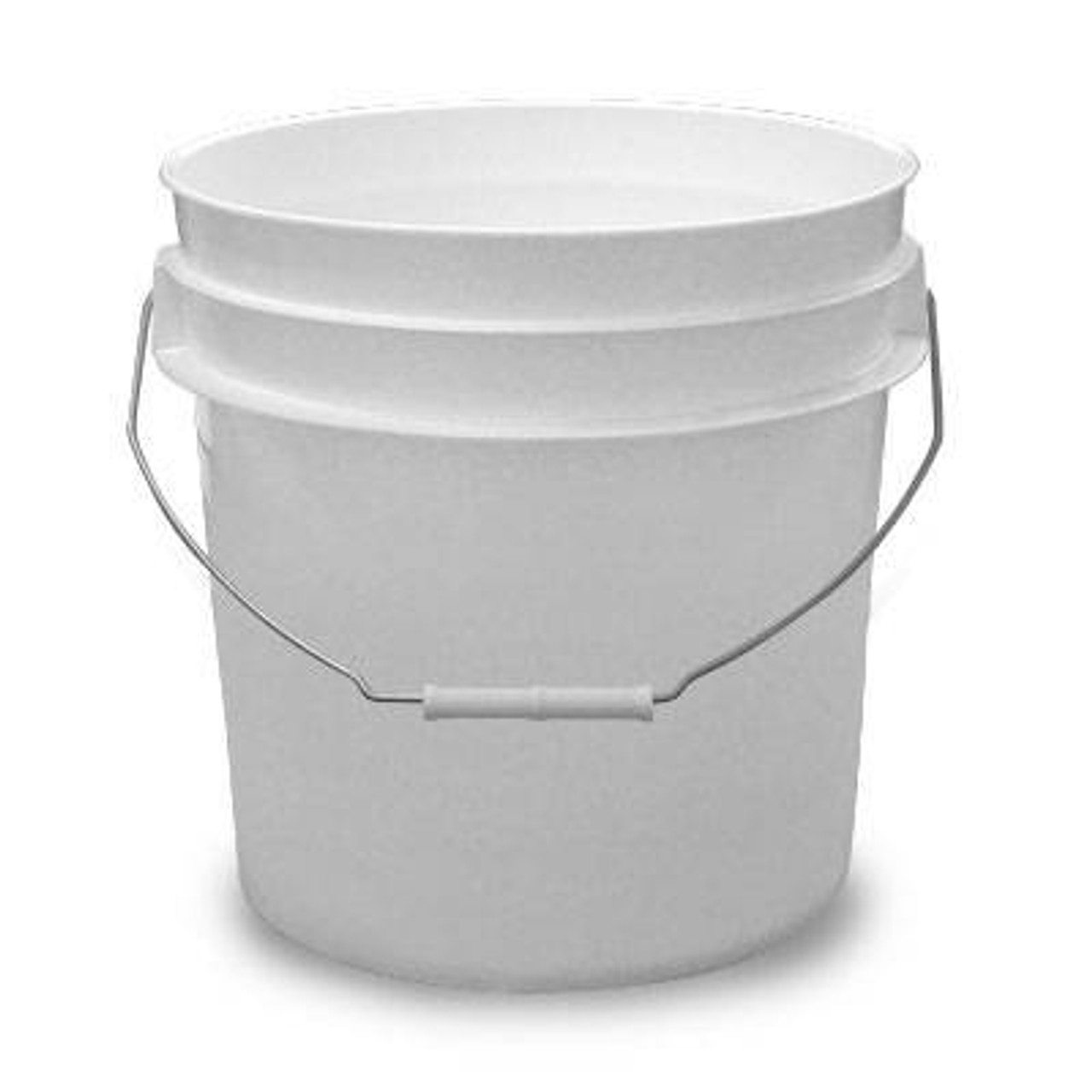 3-1/2 Gallon Yellow HDPE Economy Round Bucket with Wire Bail Handle &  Plastic Hand Grip (Lid sold separately)