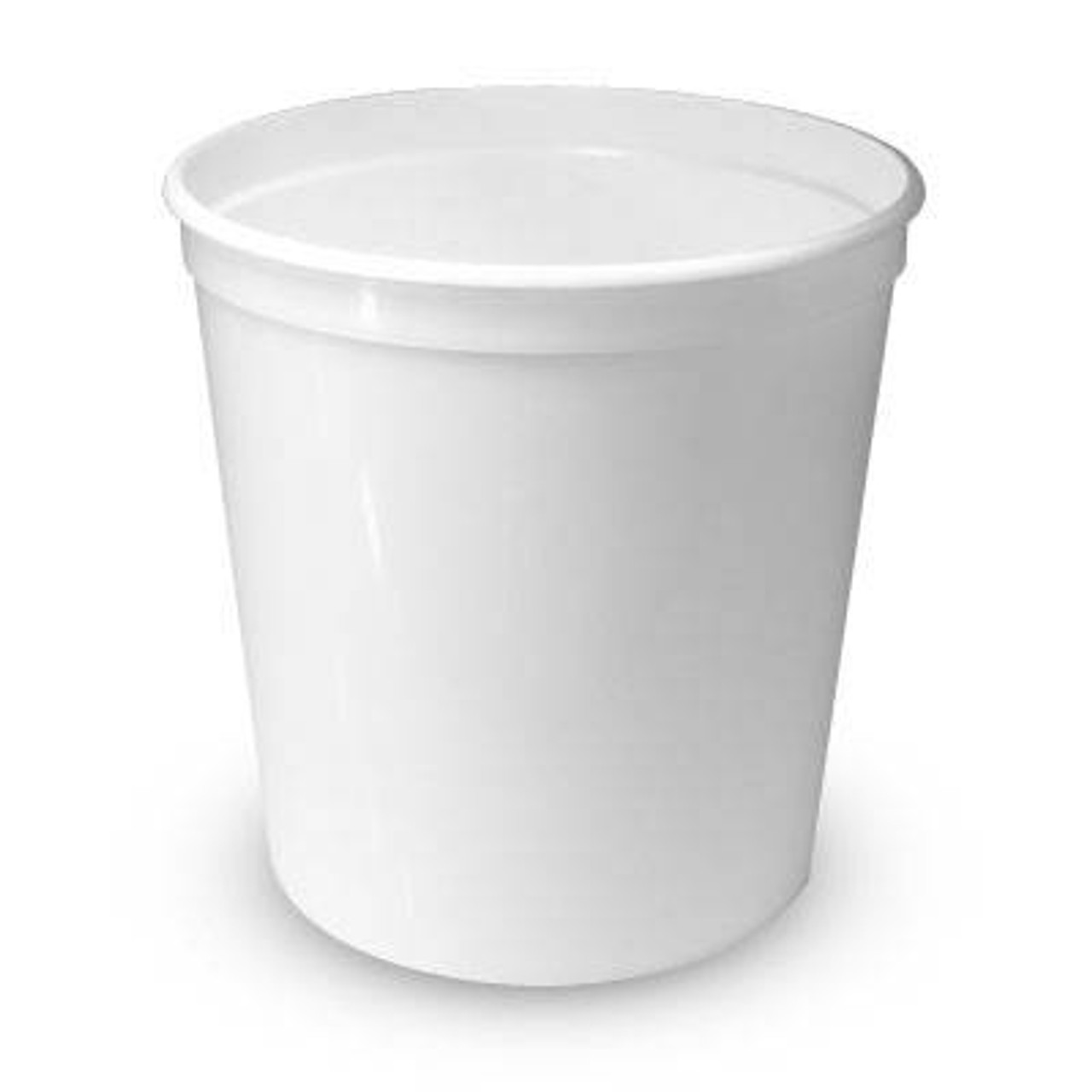 24 oz. White PP Plastic Round Container, L513