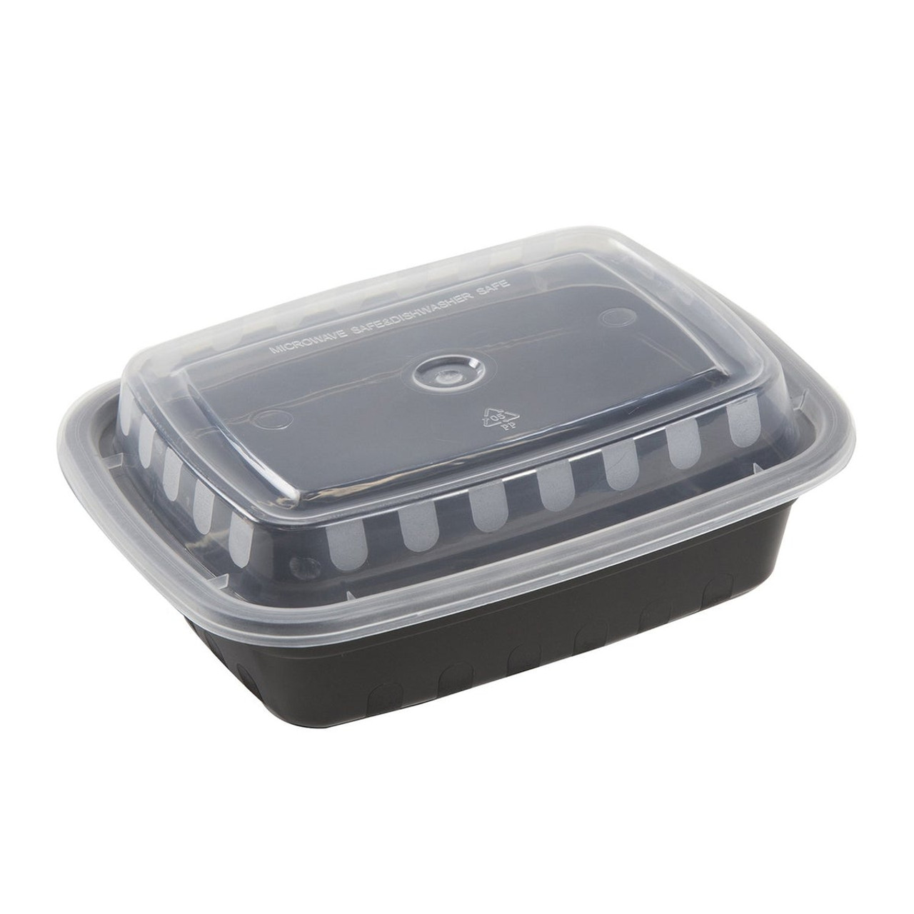 Plastic Containers With Lids Rectangle Microwavable 1 Litre (250 Pack)