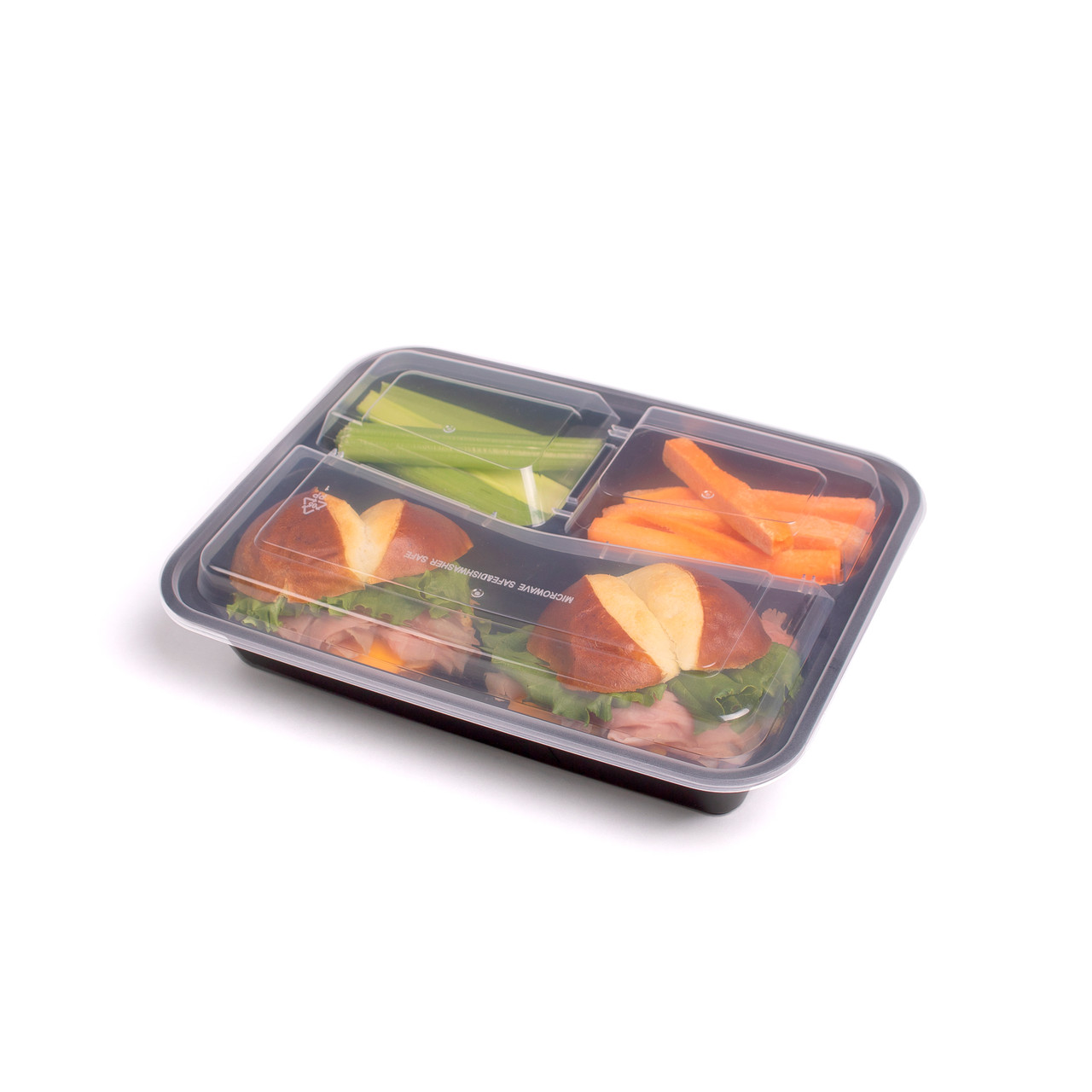 33 oz Rectangular 3-Compartment Take-out Container - ePackageSupply