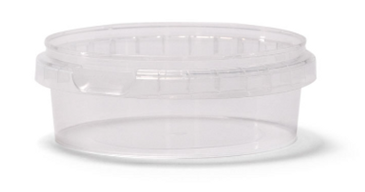 8 oz Clear PP Plastic Round Snap-Lock Containers (Tamper-Evident Lid) - Clear