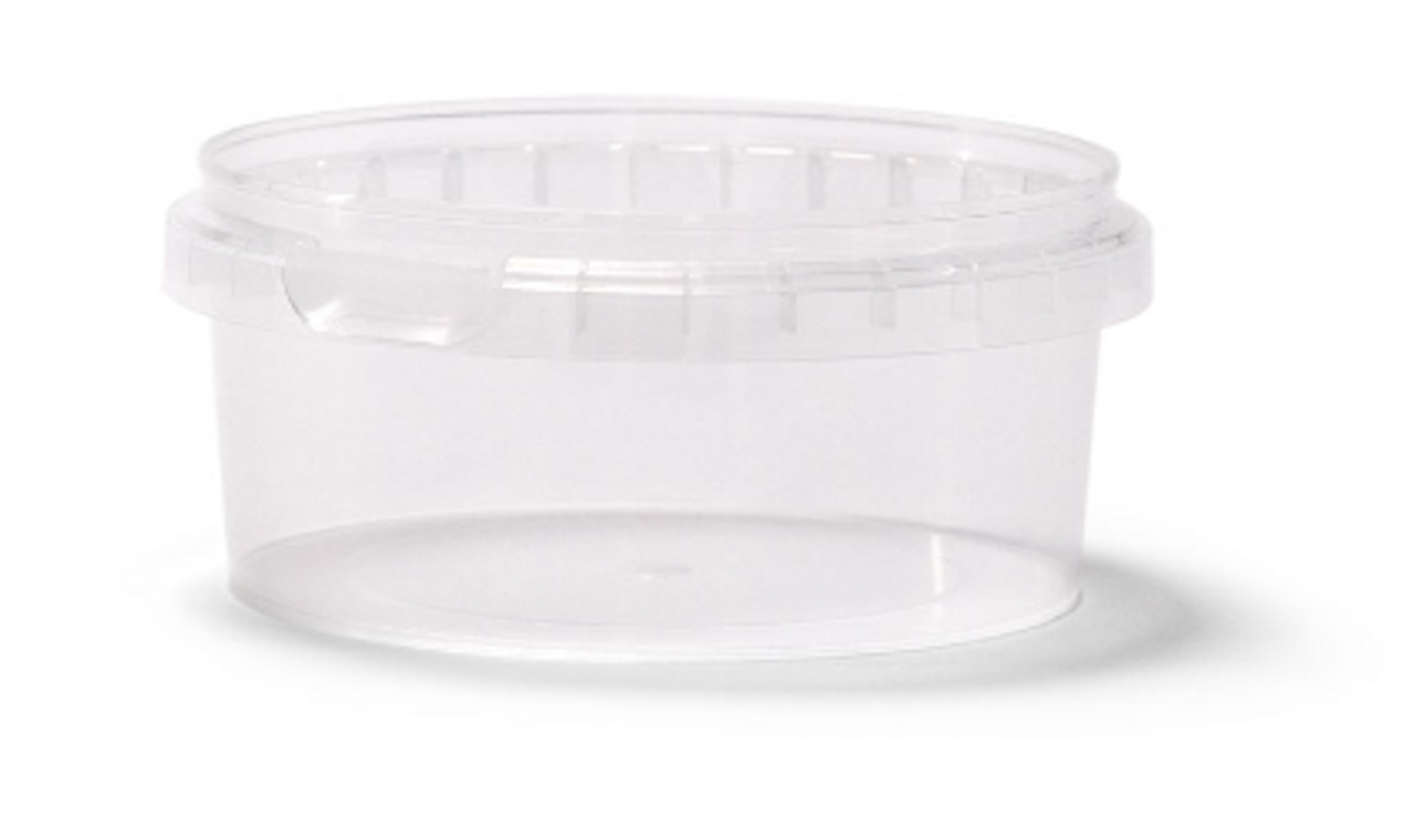 12oz Clear PP Plastic Square Snap-Lock Containers (Tamper-Evident Lid) - Clear