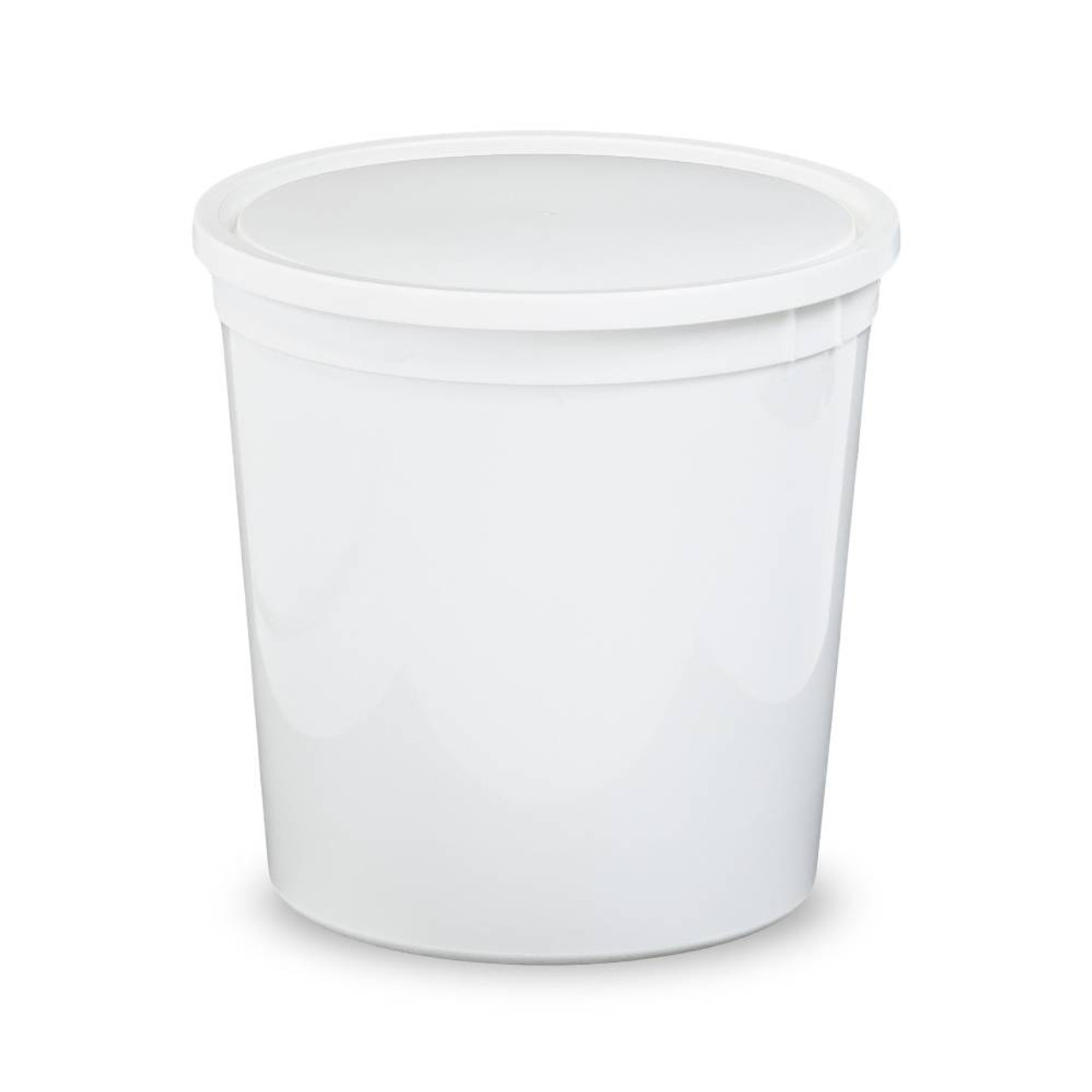 32oz plastic soup/Food container with lids (100 Pack)