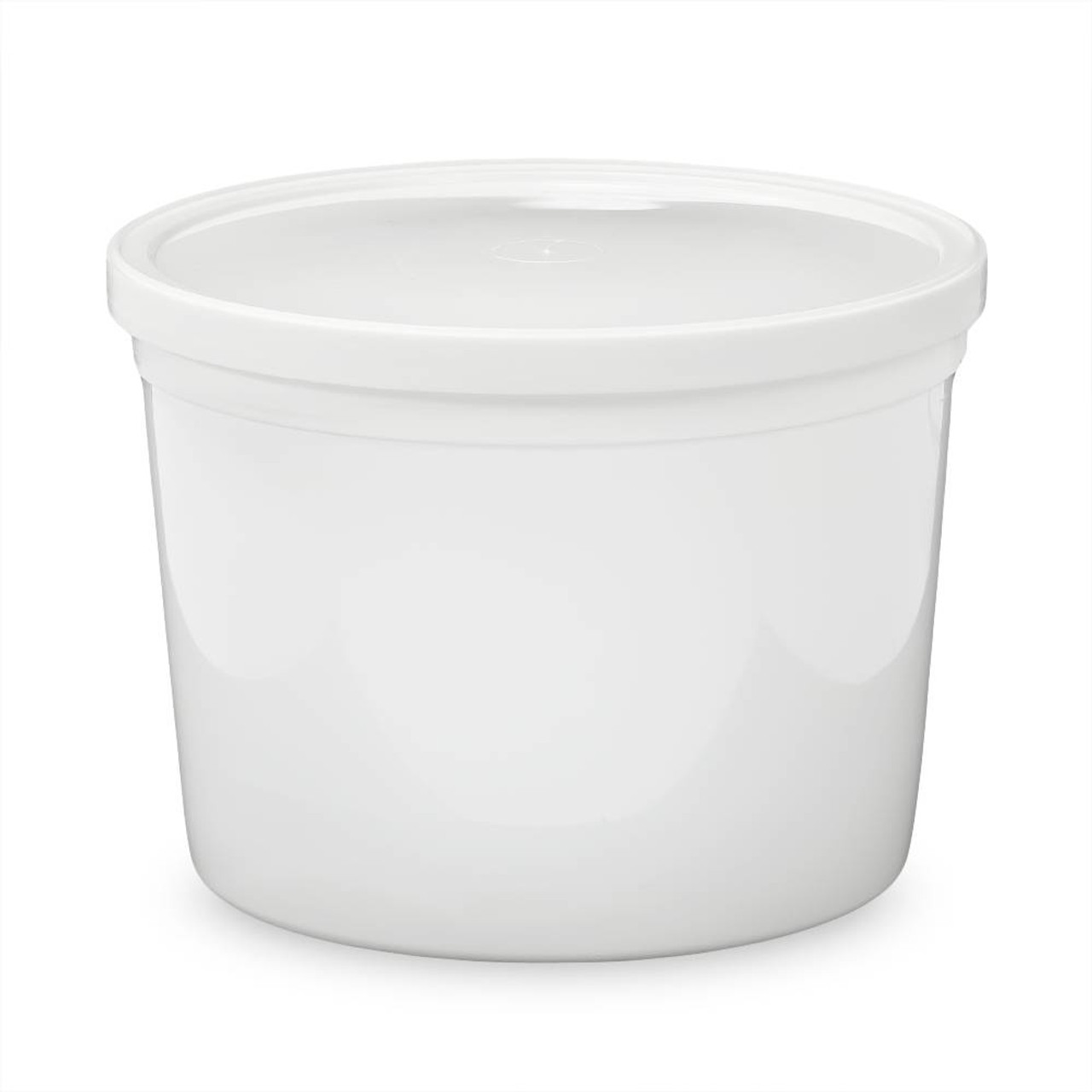 1 Gallon (128 oz) Clear Plastic Bucket with Lid and Handle (30 Pack), Ice Cream Tub with Lids - Food Grade Freezer and Microwave Safe Food Storage