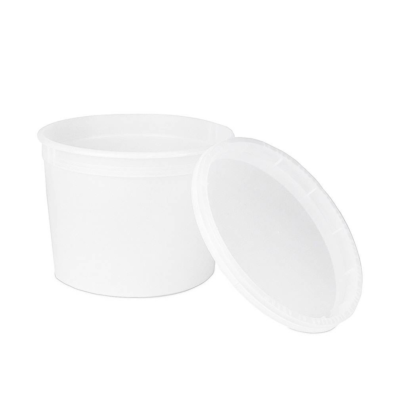 64 oz. BPA Free Food Grade Round Container with Lid (T60264CA & L602 or  L602RCA) - starting quantity 25 - FREE SHIPPING