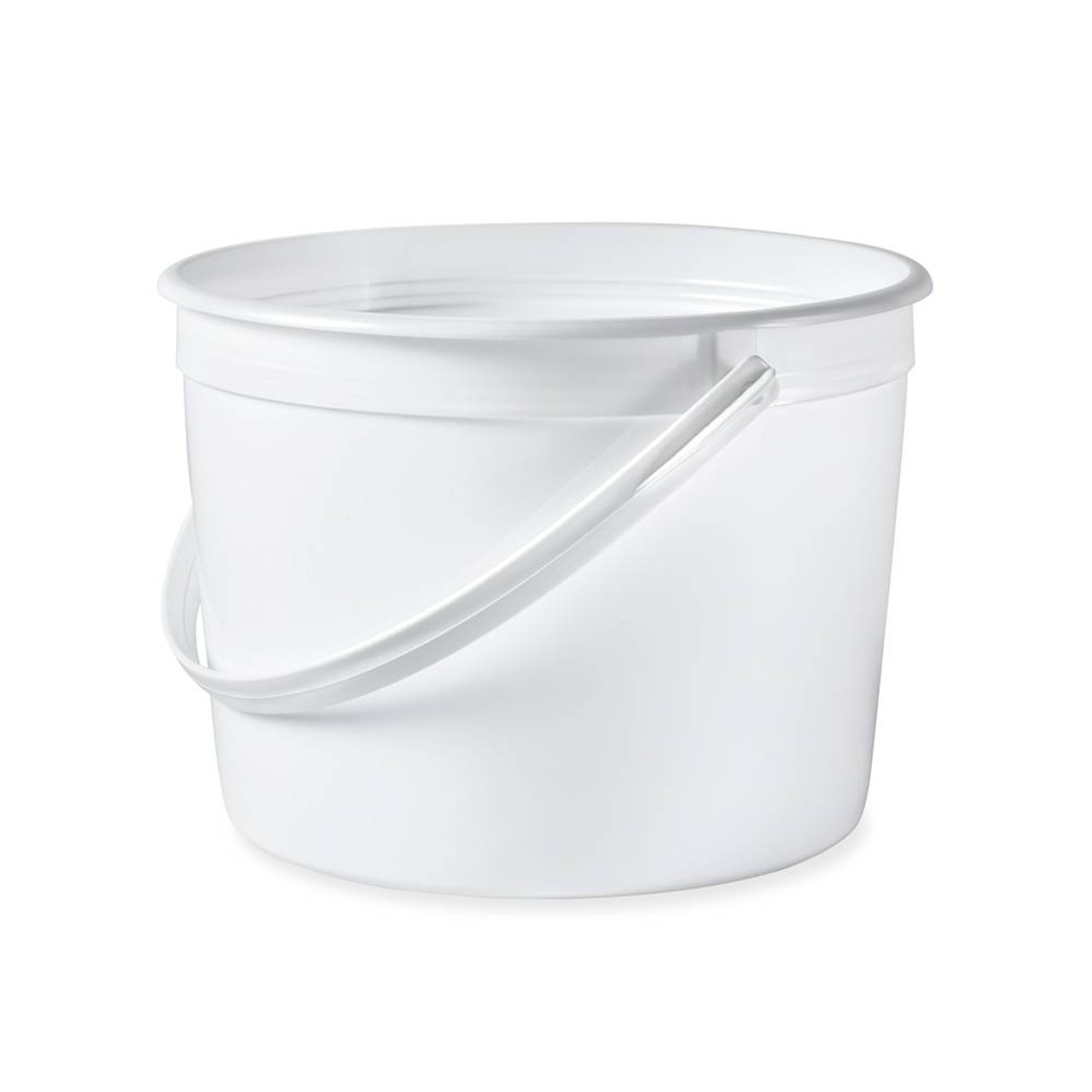 RightPail? 2 Gallon Open Head Plastic Bucket - Plastic Handle - White -  Best Containers