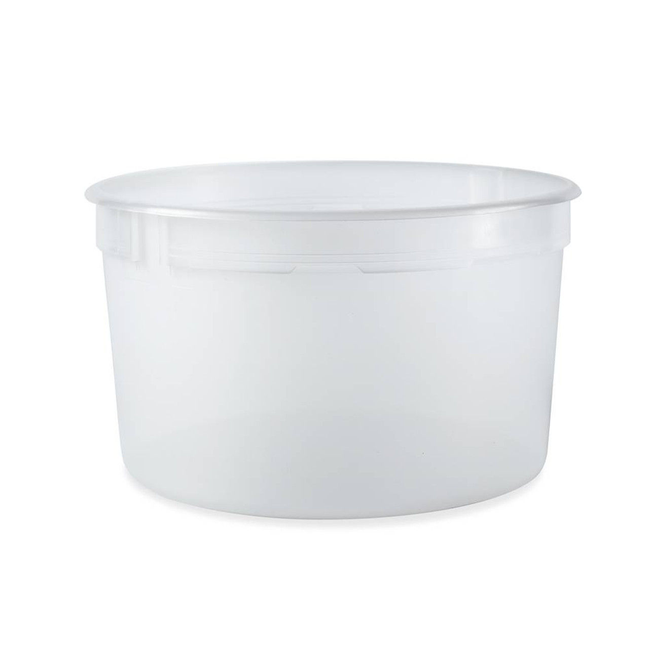 Rubbermaid 4 qt Round Clear Plastic Container - 8 1/2Dia x 7 3/4H