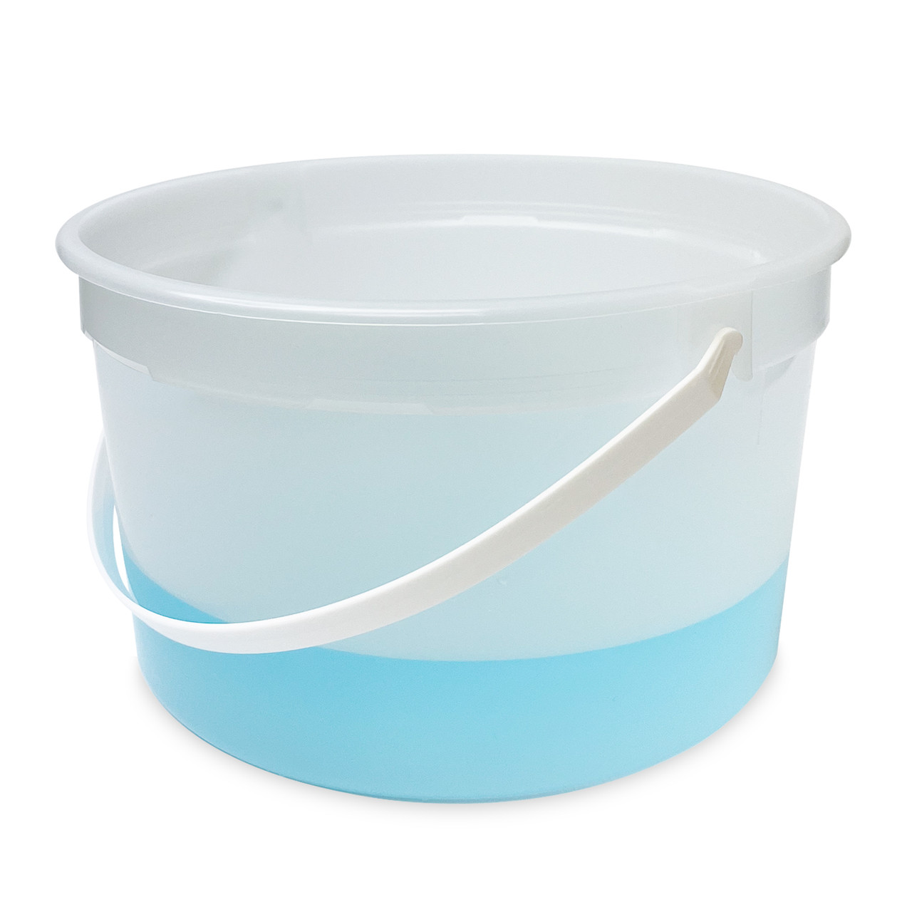 1 Gallon (128 oz) Clear Plastic Bucket with Lid and Handle Ice Cream Tub –  EcoQuality Store