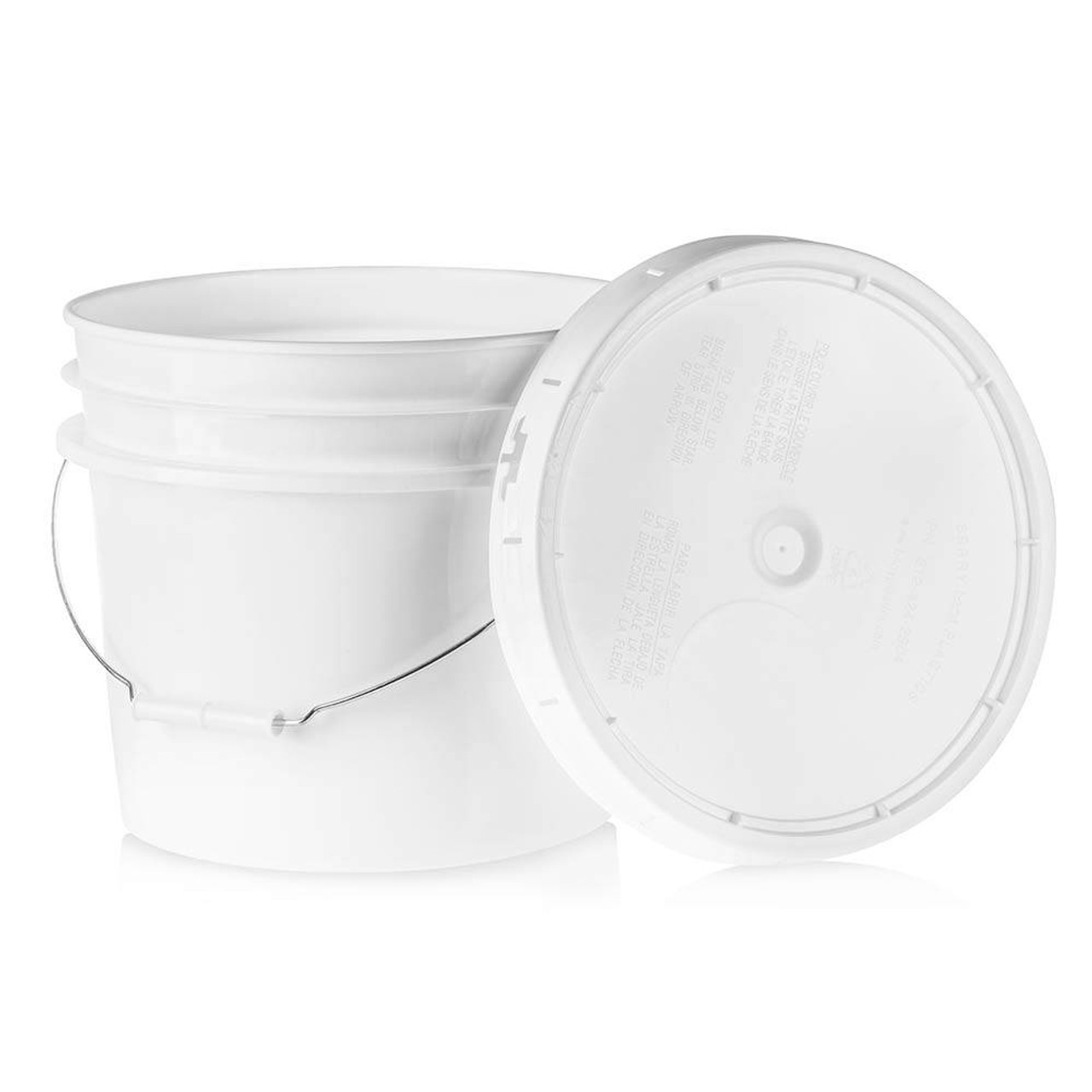 3.5 gal. BPA Free Food Grade Bucket with Wire Handle and Lid (T28W) -  starting quantity 1 count - FREE SHIPPING - ePackageSupply