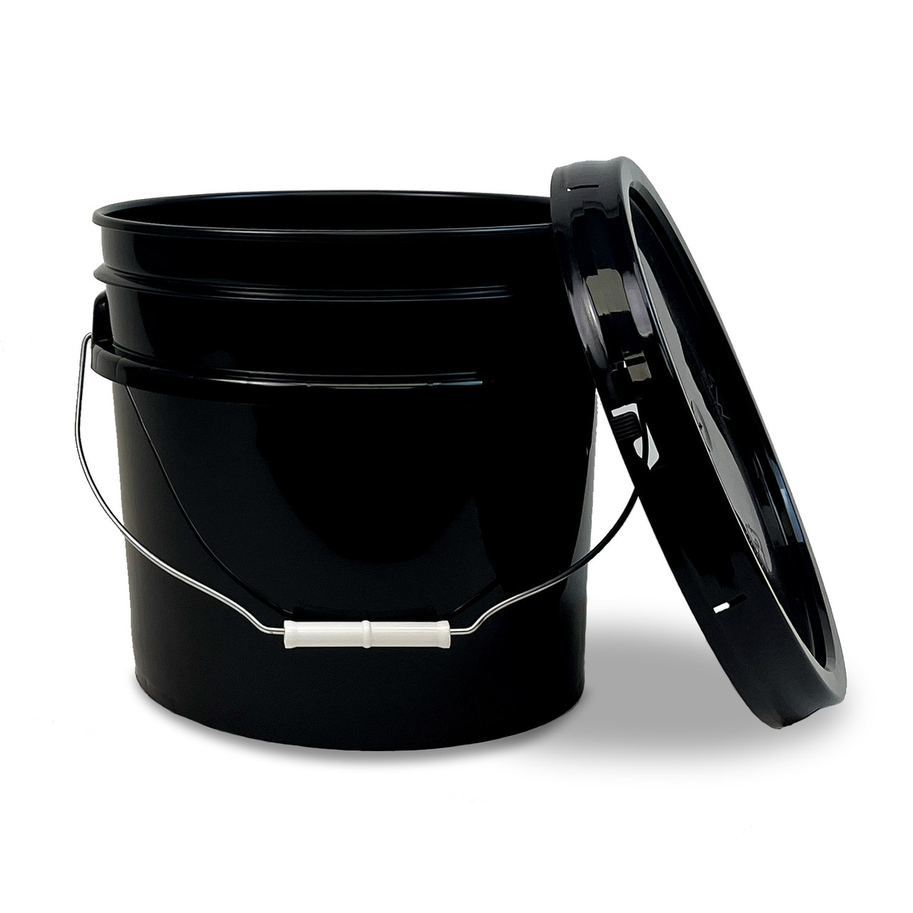 5 Gallon Bucket with Easy On/Off Ratcheting Lid - 1 Bucket - HDPE, Food Grade, BPA Free - Gardening & Composting Info - All Purpose Pail