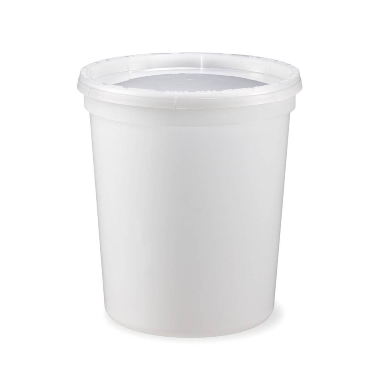 10 Gallon / 160 Cup Green Round Ingredient Storage Bin with Lid