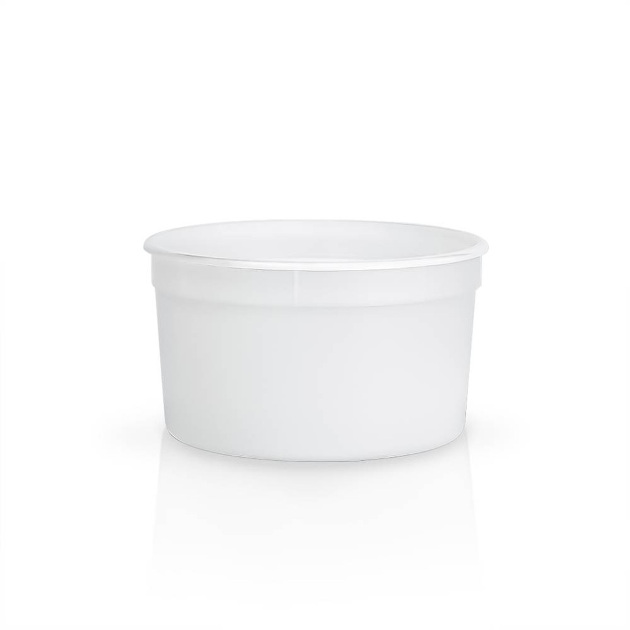 SafePro NB48W, 48 Oz White Round Microwavable Noodle Bowl with Lid