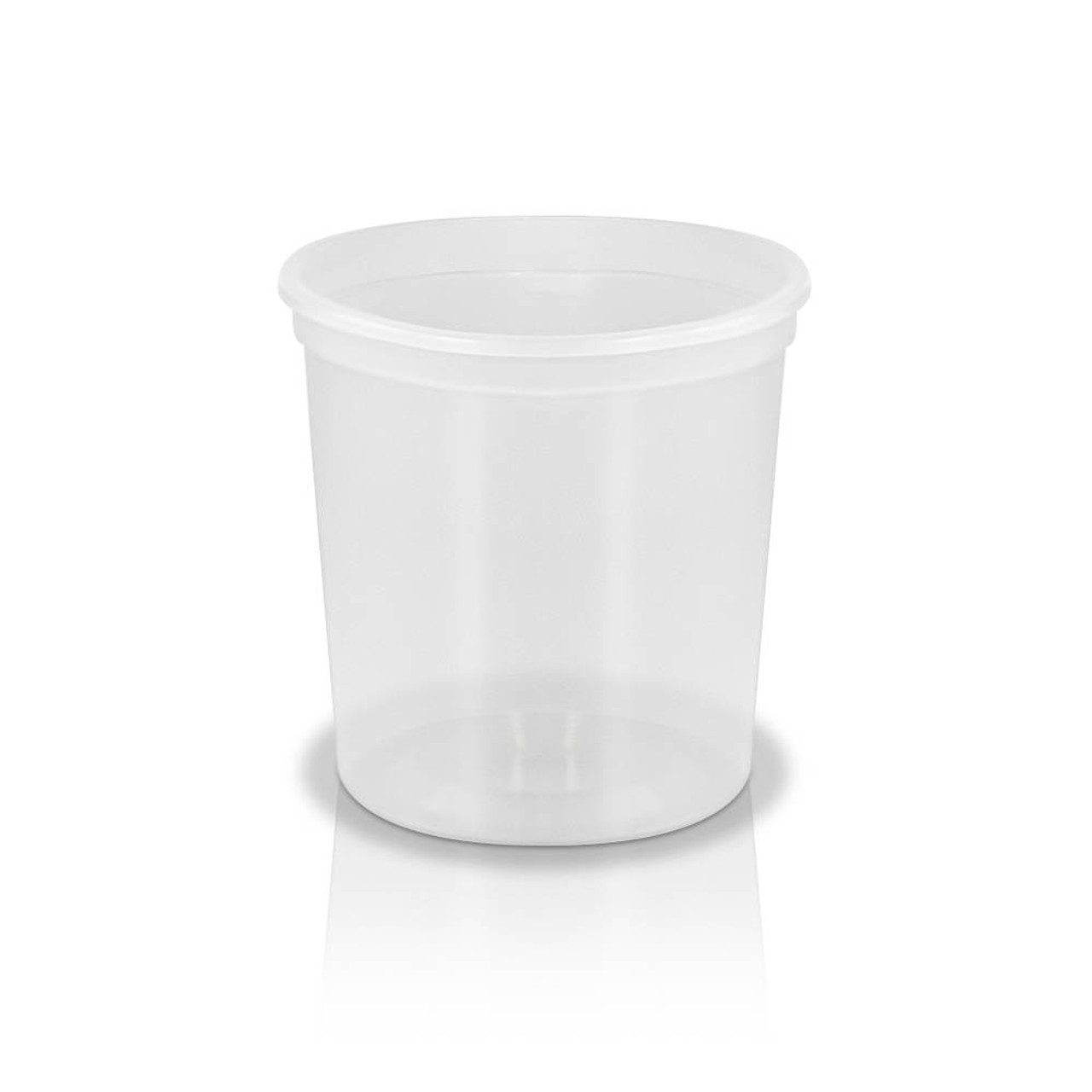 16oz Clear PP Plastic Round Snap-Lock Containers - Clear BPA Free
