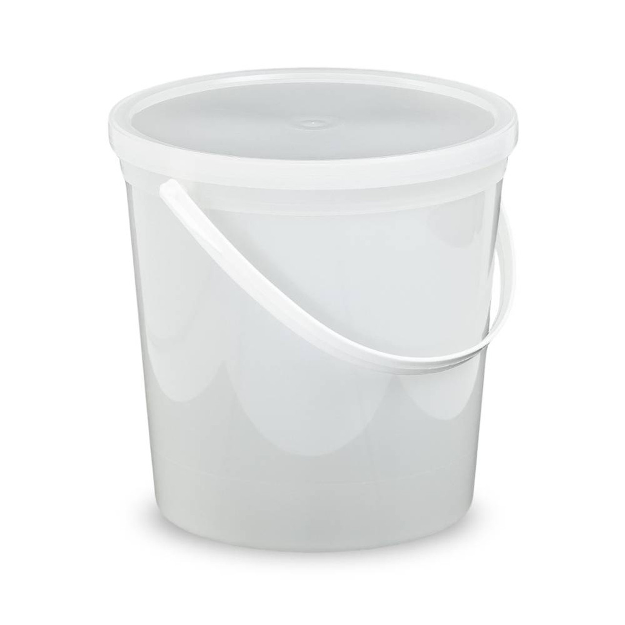 2 Gallon/8 Liter 30 Series White HDPE Square Pail with Handle