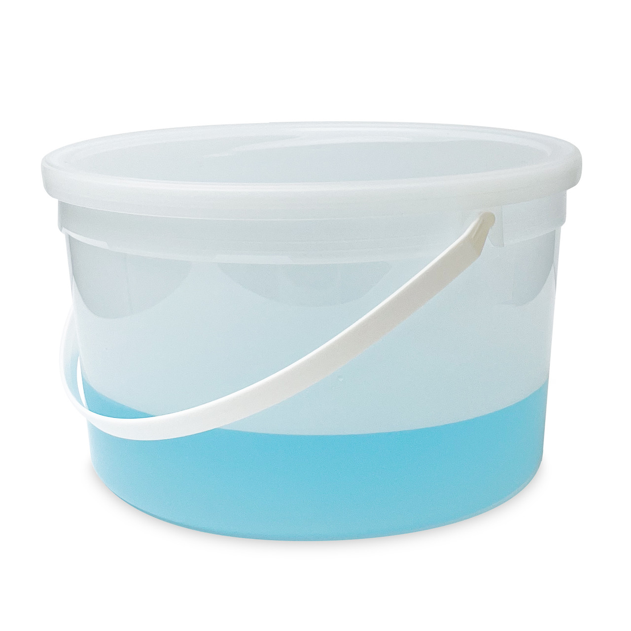1 Gallon BPA Free Food Grade Round Plastic Bucket with White Plastic Handle  with Lid (T808128B & L808) - starting quantity 30 count - FREE SHIPPING