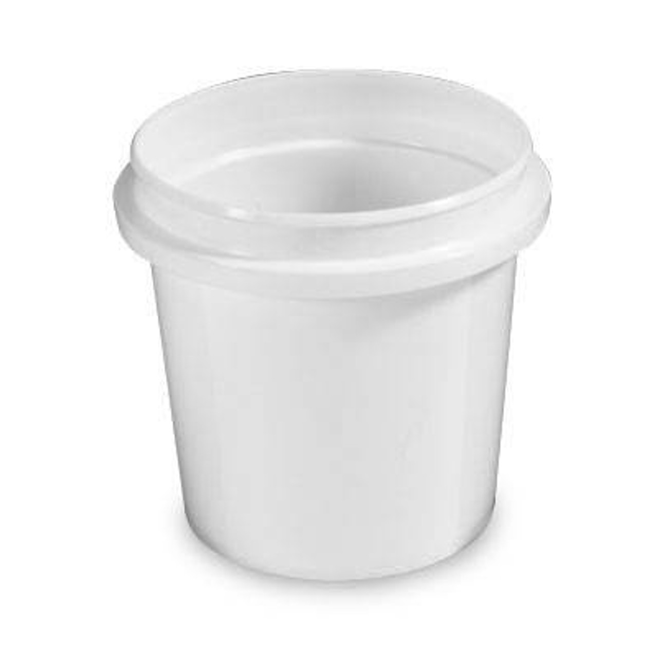 8 oz. White Plastic Round Container, L409 - The Cary Company