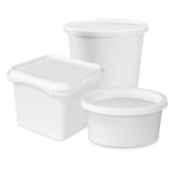 64 & 86 Oz Big Plastic Deli Food Storage Containers Lids Soup Freezer  Microwave (64 oz,10)
