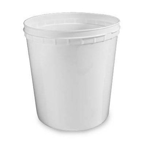 1 Gallon 128 oz Clear Plastic Bucket with Lid and Handle 1 Pack, Ice Cream Tub with Lids - Food Grade Freezer and Microwave Safe Food Storage Cont