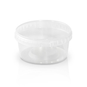 12 oz. Safe Lock Tamper Resistant Round Containers (T40612SLCP) - 500 count - case - Clarified (Clear)