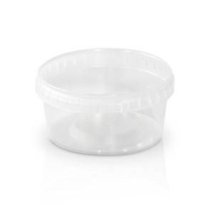 ePackageSupply 1 Gallon (128 oz) Food Storage Containers with Lids -  Freezer and Microwave Safe Storage Containers, Round Plastic Containers  with Lid