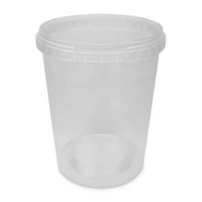 32 oz Tamper-Resistant Polypropylene Clear Container - 250 count (case)