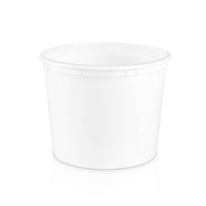 1 Gallon BPA Free Round Plastic Bucket with Lids - 10 Pack - For Ice Cream,  Soup, Food Storage - Freezer and Food Safe