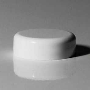 33-400 Continuous Thread Round Lid/Closure (CC33400SS) - Domed or Flat/Smooth - Lined or Unlined - White - case