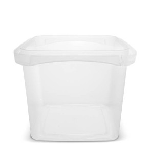 48 oz. BPA Free Food Grade SelecTE (Tamper Evident) Square Clear Container (T5X548IMLCP) - 324 count - case