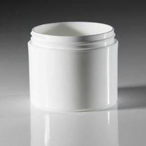 4 oz. Double Wall Straight Base Plastic Jar (JDW0470SDPP) - White - 200 count - case