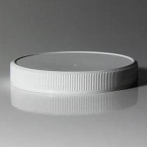 83-400 Continuous Thread Ribbed Plastic Closure/Lid (CC83400FMJT)  - Unlined - White  - 500 count - case