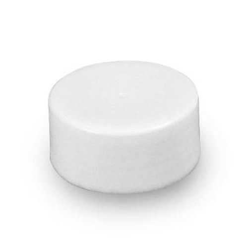 38 mm Deep Skirt Round Plastic Smooth Closure/Lid (CC38SPL) - Unlined - White - Various options