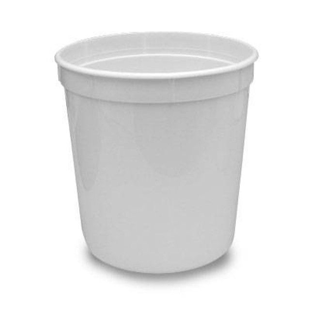 68 oz. BPA Free Food Grade Round White Containers (T51368CP) - 300 count - case - White and Translucent